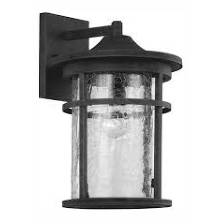 Trans Globe 1Lt Wall Lantern-Sml-Seeded Gl, 421601 40380 BK